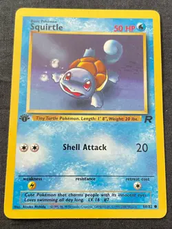 Pokemon Card - 1st Edition Squritle - Team Rocket Set - 68/82 - Image 1