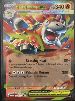 Mega Camerupt EX 022 /132 ME01: Mega Evolution Illustration Rare Pokemon Card - Image 1