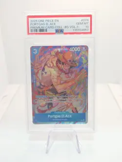 Portgas D. Ace P-074 Promo Premium Card Best Selection Vol. 3 One Piece PSA 10 - Image 1