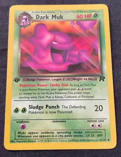 Pokemon Card - 1st Edition Dark Muk - Team Rocket Set - 41/82 - Image 1