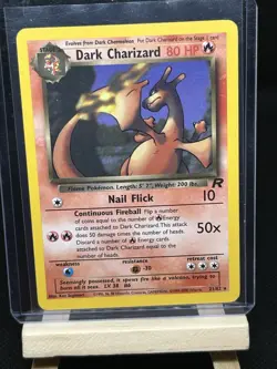 Dark Charizard 21/82 Non-Holo Rare Team Rocket - Pokemon TCG 2000 Vintage Card - Image 1