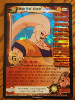 Dragonball Z CCG Fusion Saga Majin Boo, Gohan Absorbed unlimited rare foil card - Image 1