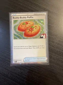 Pokemon TCG Buddy-Buddy Poffin Holo Card 144/162 Cosmos Play! Prize Pack Series - Image 1