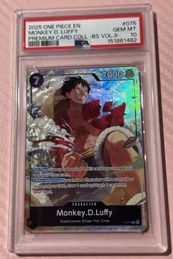 2025 One Piece EN Monkey D. Luffy Premium Card Collection-BS Vol.3 PSA 10 - Image 2