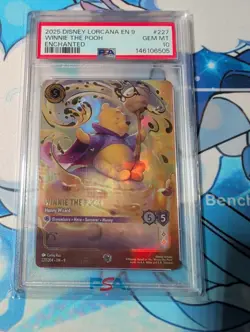 PSA 10 WINNIE THE POOH Hunny Wizard Enchanted 227/204 2025 Disney Lorcana Fabled - Image 1