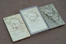 Pokemon Togepi 23K Gold Plated Card Nintendo 1999 Burger King Lot Of 3 - Image 2