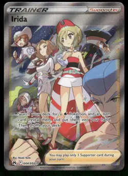 Pokemon Cards Irida GG63/GG70 Crown Zenith Galarian Gallery Ultra Rare NM - Image 1