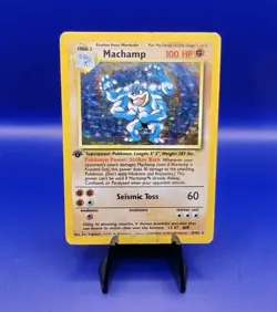 Machamp 8/102 1st Edition Base Set UK 4th Print 1999-2000Holo Pokemon Card WOTC - Image 1