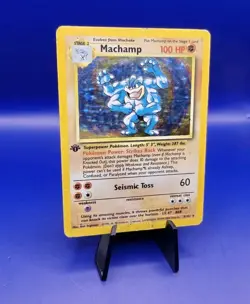 Machamp 8/102 1st Edition Base Set UK 4th Print 1999-2000Holo Pokemon Card WOTC - Image 3