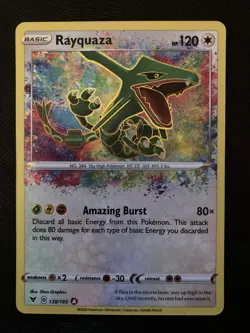 Rayquaza 138/185 Amazing Rare Vivid Voltage Pokemon Holo NM Pack Fresh - Image 1