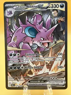 Pokemon TCG Team Rockets Nidoking EX 233/182 Sv 10 Destined Rivals - Image 3