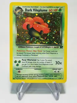 DARK VILEPLUME 2000 Pokemon Team Rocket Rare Holo POKEMON 13/82 - Image 1