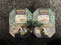 Pokemon TCG Paldean Fates Great Tusk EX Tin 4 Booster Packs NEW & SEALED ✅ - Image 1