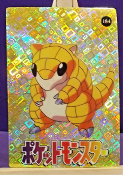 POKEMON POCKET MONSTERS VENDING PRISM STICKER 184 SANDSHREW - Image 1