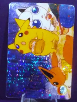 POKEMON POCKET MONSTERS VENDING PRISM STICKER 346 PIKACHU EEVEE SQUIRTLE - Image 2