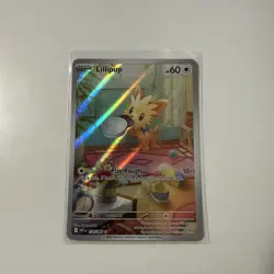Pokemon TCG Lillipup 154/086 White Flare Holo Card Rare Illustration NM/M - Image 1