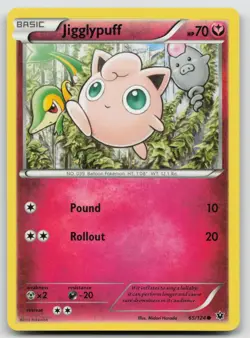 Jigglypuff 65/124 Fates Collide Pokemon (Snivy & Spoink Cameo) LP - Image 1