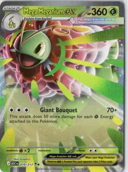Pokemon ME: Ascended Heroes Mega Meganium ex Double Rare NM - Image 1
