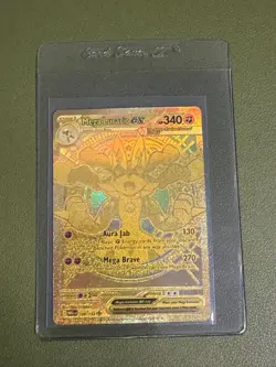 Mega Lucario ex 188/132 Hyper Rare Gold Mega Evolution Pokemon English - Image 1