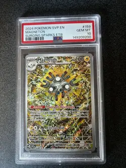 Pokemon TCG Surging Sparks Magneton SVP Promo 159 Holo ENG 2024 PSA 10 - Image 1