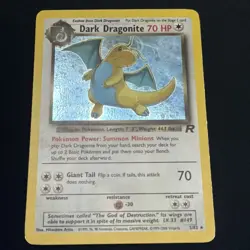 Pokemon Dark Dragonite Team Rocket Holo Rare 5/82 MP Unlimited Holo - Image 1