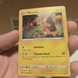 Morpeko Pokemon Black Star Promo Holo SWSH116 With HD Swirl - Image 1