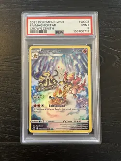 Pokemon TCG Magmortar GG03/GG70 Full Art Holo Ultra Rare Crown Zenith PSA 9 - Image 1