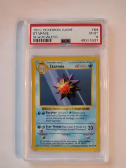 Starmie (Shadowless) 64/102 - Pokemon Base Set Shadowless PSA 9 Mint - Image 1