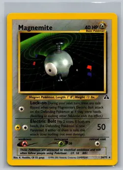 Magnemite 26/75 Rare Neo Discovery Pokemon Unlimited Lightly Played - Image 1