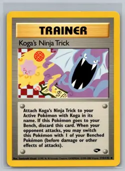 Koga's Ninja Trick 115/132 Uncommon Gym Challenge Pokemon Unlimited LP - Image 1