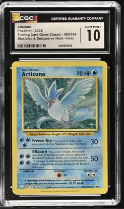 Articuno 009/034 Trading Card Game Classic Holo Pokemon CGC Gem Mint 10 - Image 3