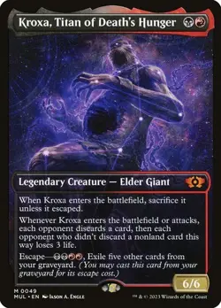NM Showcase Kroxa, Titan of Death's Hunger, MTG, Multiverse Legends, Magic, 49 - Image 1