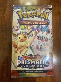 Pokemon Prismatic Evolutions Eevee & Sylveon Booster Pack Art Brand New/Sealed! - Image 1