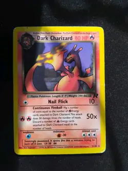 MP/HP Pokemon TCG Dark Charizard 21/82 Non-Holo Rare Team Rocket 2000 - Image 1