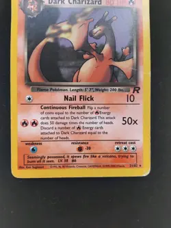 MP/HP Pokemon TCG Dark Charizard 21/82 Non-Holo Rare Team Rocket 2000 - Image 2