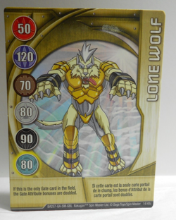 Bakugan Card - Lone Wolf - Gold Gate Card - BA257 - 14/48c - 2008 - Image 1