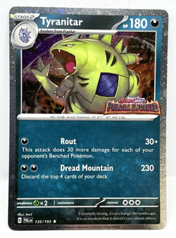 Tyranitar - 135/193 Pokemon Paldea Evolved Premium Collection Stamped Promo Card - Image 1