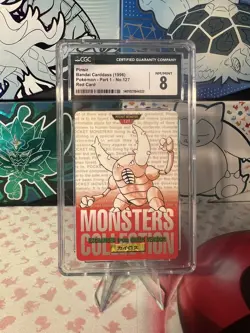 CGC 8 Pinsir #127 Pokemon Bandai Carddass Red Card 1996 Monsters Collection - Image 1