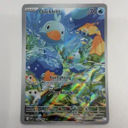 Pokemon Card Ducklett 109/086 SV White Flare Illustration Rare Holo Basic 2025 - Image 1