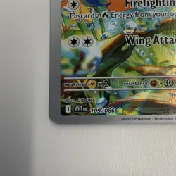 Pokemon Card Ducklett 109/086 SV White Flare Illustration Rare Holo Basic 2025 - Image 4