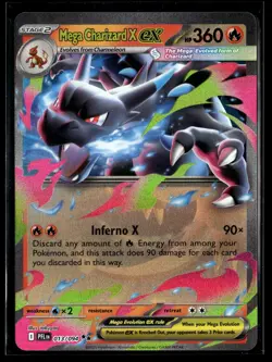 Mega Charizard X ex 013/094 Double Rare Phantasmal Flames Pokemon NM/M - Image 1