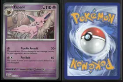 Espeon (Master Ball Pattern) 033/131 R Prismatic Evolutions NM/M Pokemon - Image 3