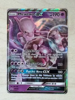Pokemon TCG Mewtwo GX SM196 Black Star Promo NM - Image 1