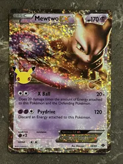 🔥🟪Pokemon Mewtwo🟪🔥EX 25th Celebrations ultra rare holo 54/99 - Image 3