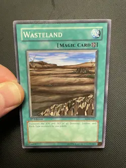 Yugioh Wasteland LOB-047 1st Edition Legend of Blue Eyes NA English Vintage - Image 2
