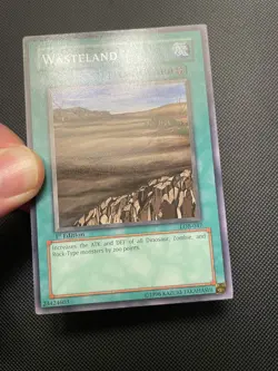 Yugioh Wasteland LOB-047 1st Edition Legend of Blue Eyes NA English Vintage - Image 3