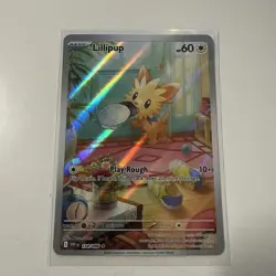 Pokemon TCG Lillipup 154/086 (OC) White Flare Holo Card Rare Illustration NM/M - Image 1
