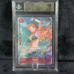 2022 One Piece Romance Dawn Nami OP01-016 Alternate Art BGS 10 PRISTINE Errata - Image 1