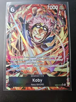 One Piece Koby EB04-044 Alt Parallel Foil English SR Alternate Art - Image 3