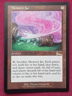 Magic The Gathering URZA'S LEGACY MEMORY JAR artifact card MTG - Image 1